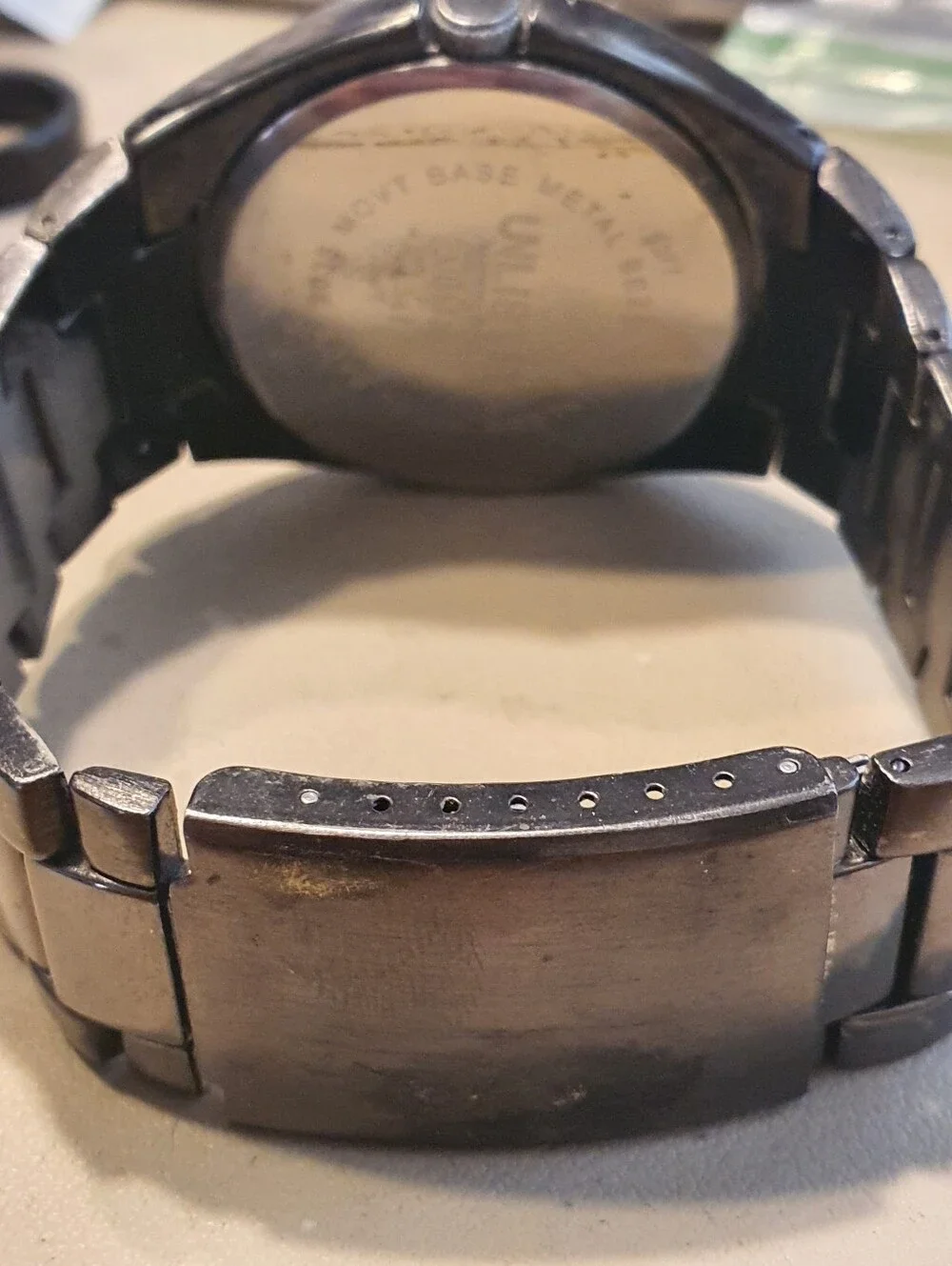 10/$20 Unlisted By Kenneth Cole Black/Gunmetal Men's Watch w/Date
